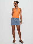 Emaline Halter Top Orange