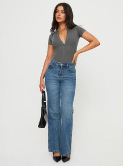 product Princess Polly High Waisted  Maudie Boot Leg Jeans Mid Wash