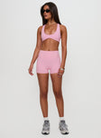 Pulse Halter Yoga Crop Pink