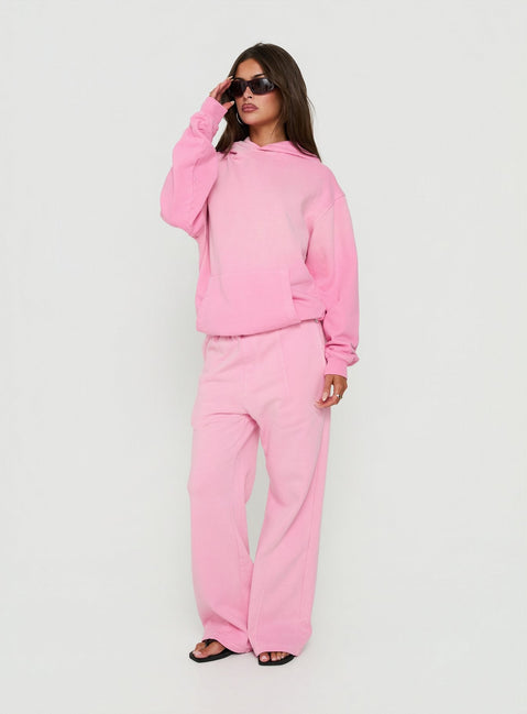 AT Fleece Baggy Sweatpant Washed Pink
