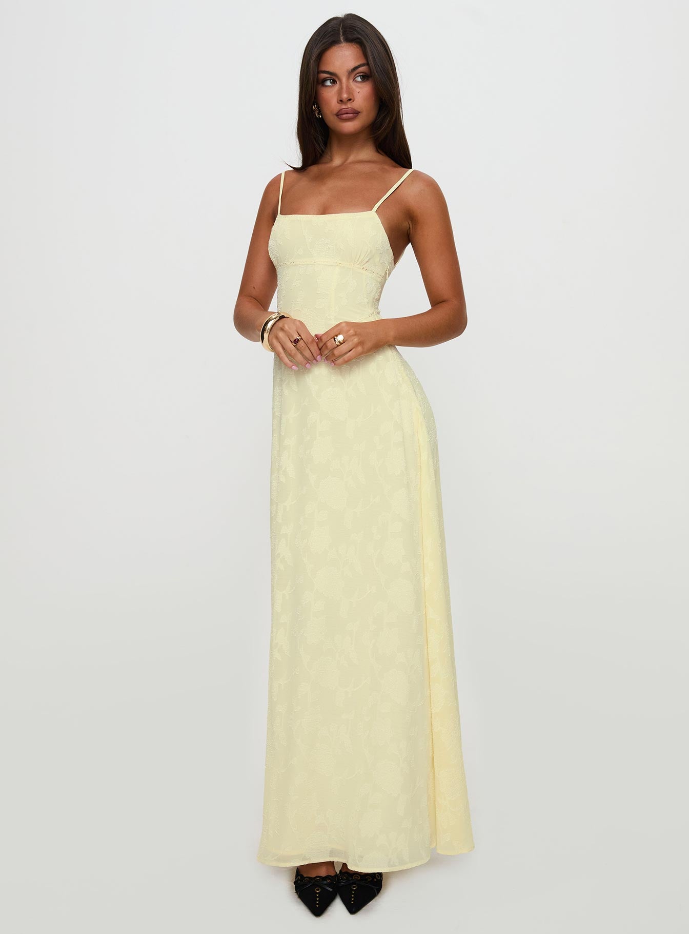 South Of France Maxi Dress Yellow
