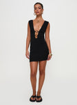 Steward Halter Mini Dress Black Tall