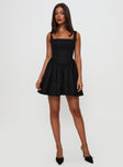 Straplie Mini Dress Black