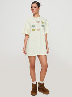 Heart Strong Nightie Sleep Dress Multi