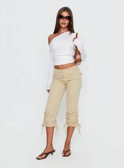Hot Rod Capri Pant Beige