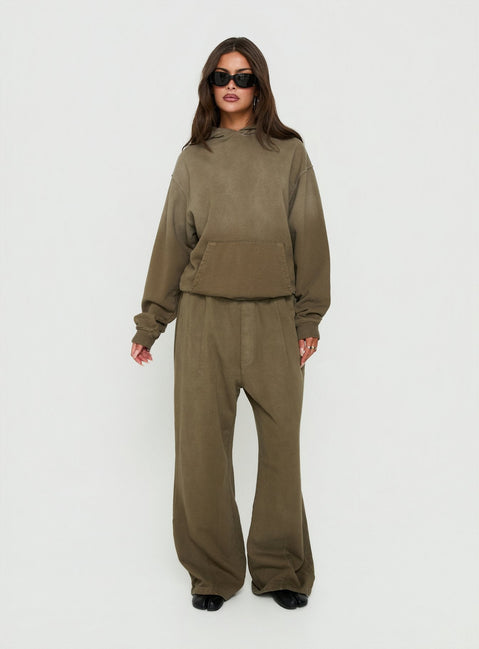 AT Fleece Baggy Sweatpant Washed Olive