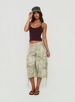 Cecilly Trim Racerback Top Plum