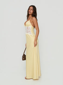 Klairee Halter Lace Maxi Dress Butter