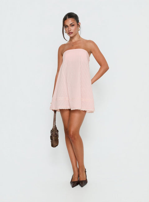 Gypsea Bandeau-Minikleid Light Pink