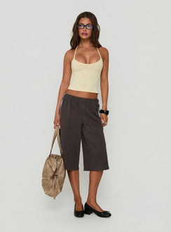 Cecilly Trim Racerback Top Yellow
