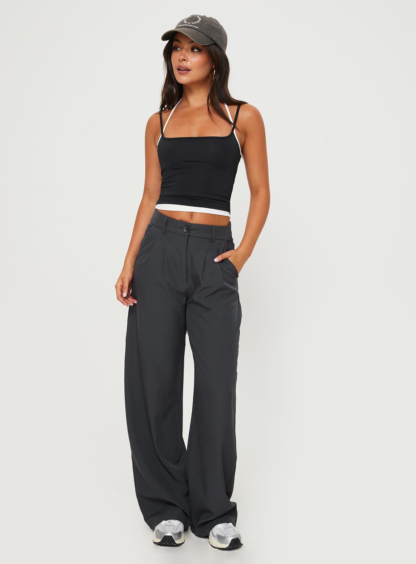 product Princess Polly Sleeveless Square Neck  Premier Layered Tank Top Black