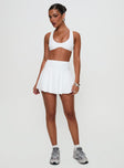 Dynamic Pleat Active Skort White