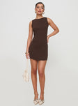 Mayok Mini Dress Brown Petite