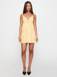 Nicoletta Mini Dress Lemon