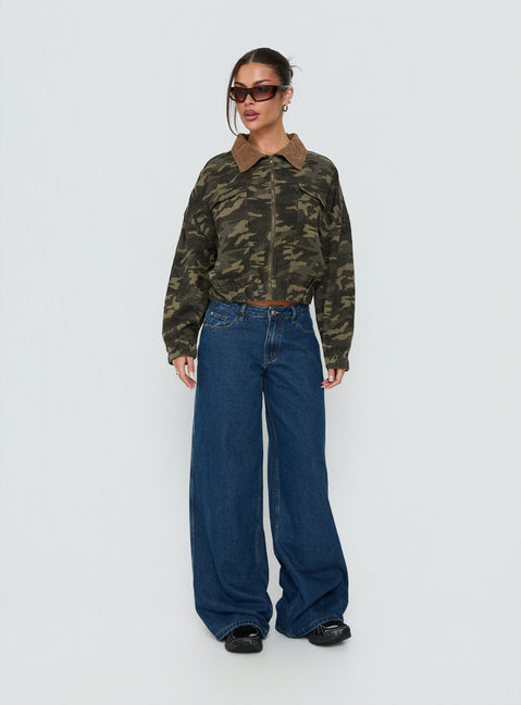 Ramix Oversized Bomber Jacket Camo