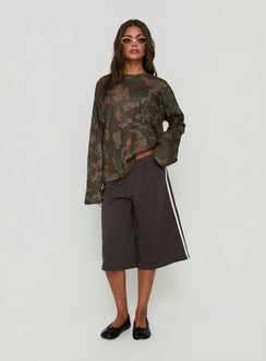 Arlla Waffeljersey Langarmshirt Camo