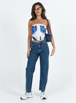 product Princess Polly Mid Rise  Boundless Denim Jeans Dark Wash