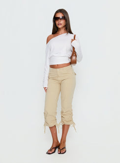 Hot Rod Capri Pant Beige
