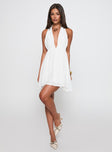 Saddler Mini Dress White