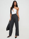 Princess Polly High Waisted Pants  Burnette Pants Slate