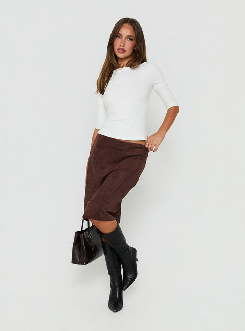 Daily Define Boatneck 3/4 Arm Oberteil Weiß