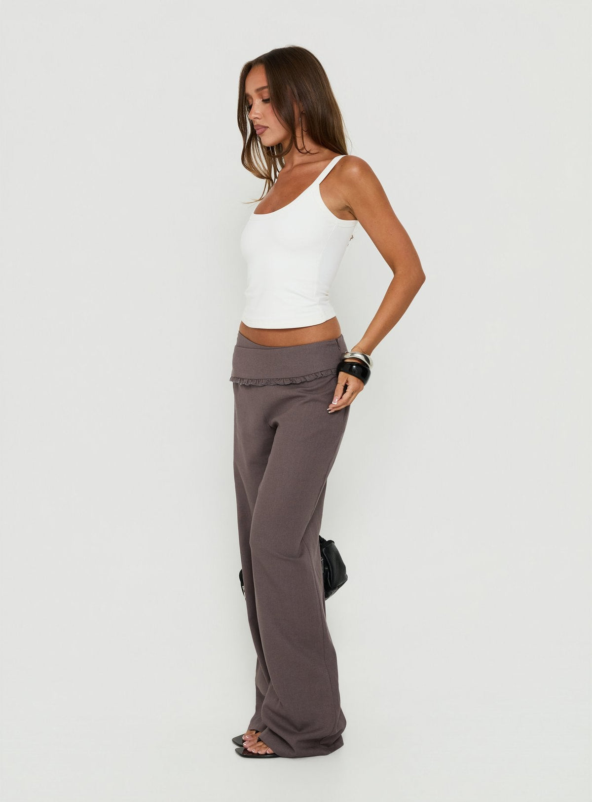 Brea Frill Belted Trousers Iron