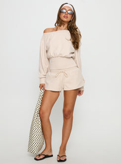 Aryn Track Shorts Cream