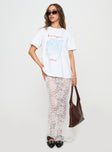 Lombardio Lace Maxi Skirt White