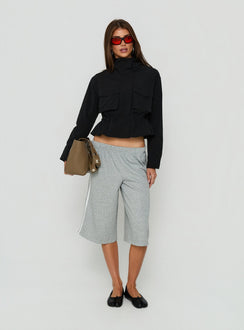 Annisa Funnel Neck Jacket Black