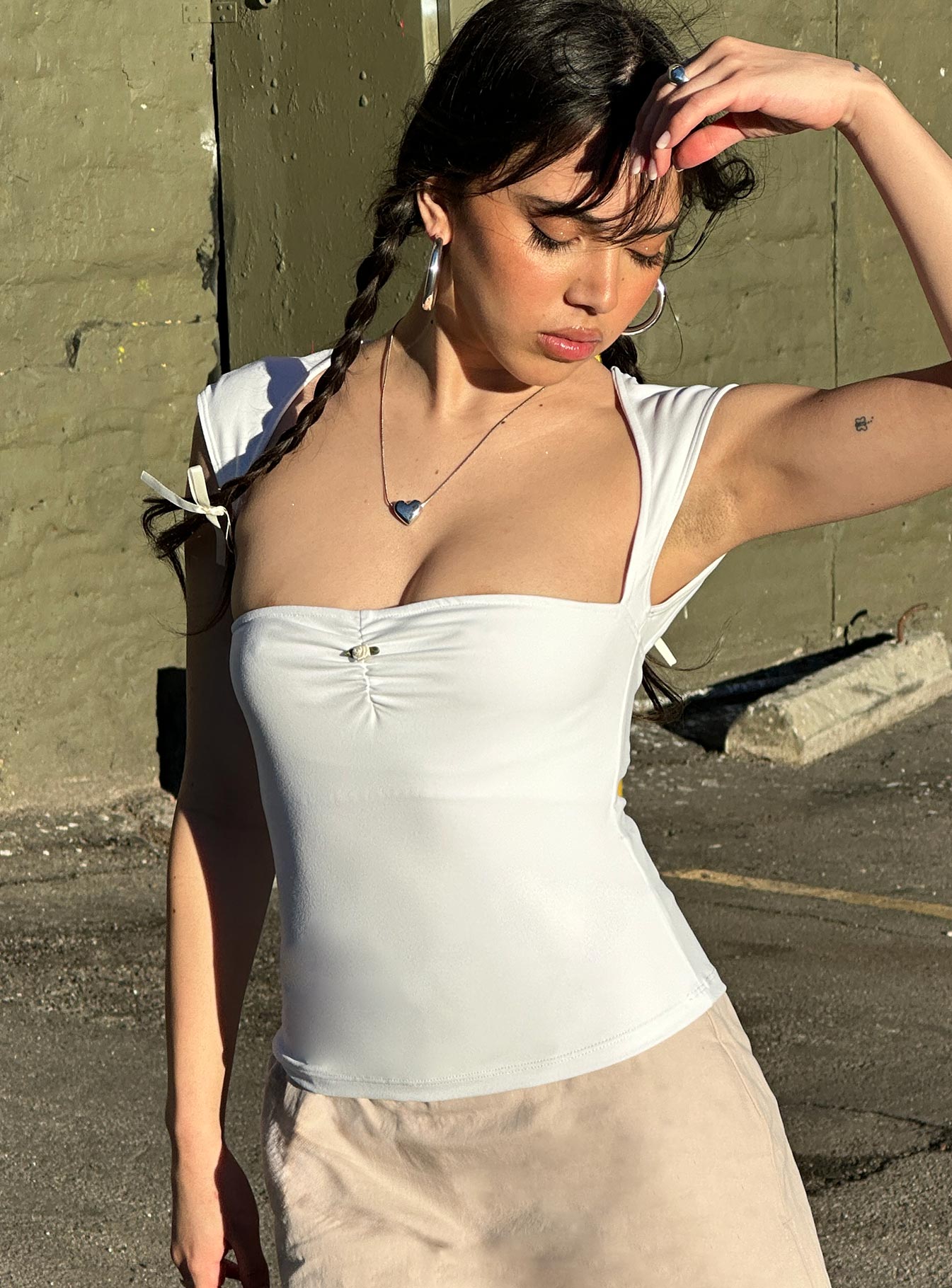 product Princess Polly Sleeveless Square Neck  Adella Cap Sleeve Top Ice