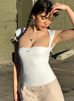 product Princess Polly Sleeveless Square Neck  Adella Cap Sleeve Top Ice