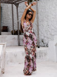 Flora Halter Maxi Dress Multi