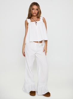 Santabelle Frill Pants White