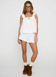 Santabelle Frill Top White