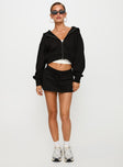 Down Low Fleece Skort Black