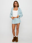 Down Low Fleece Skort Blue