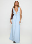 Pokey Maxi Dress Blue Check