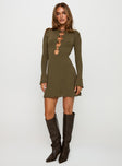 Dejonge Ring Mini Dress Olive