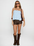 Dreamer Blues Shirred Top Blue Stripe