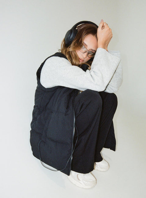 Edison Puffer Vest Black