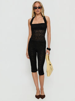 Palisades Halter Top Noir