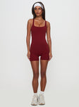 Run The Play Active Romper Red