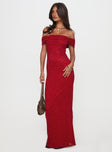 Allured Strapless Maxi Dress Burgundy