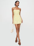 South Of France Mini Dress Yellow Petite