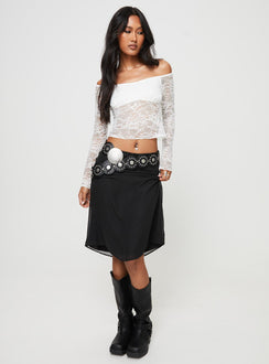 product Princess Polly Full Sleeves Square Neck  Xenia Off The Shoulder Top White