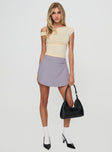 Skort Built-in shorts, folded waistband, ruched detail Good stretch, Fully lined