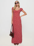 front view of model wearing Princess Polly Zeth Maxi Dress Multi Sweetheart Neckline 