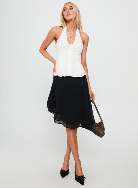 Life Goes By Sleeveless Top White