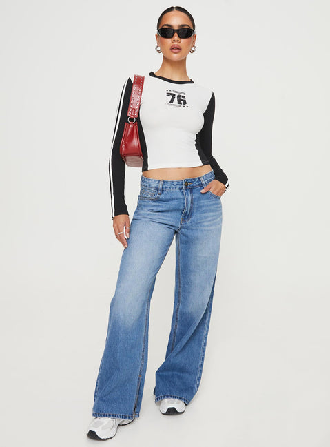 product Princess Polly Sleeveless High Neck  Letina Long Sleeve Top Black / White