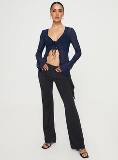 product Princess Polly Full Sleeves High Neck  Everly Long Sleeve Top Navy